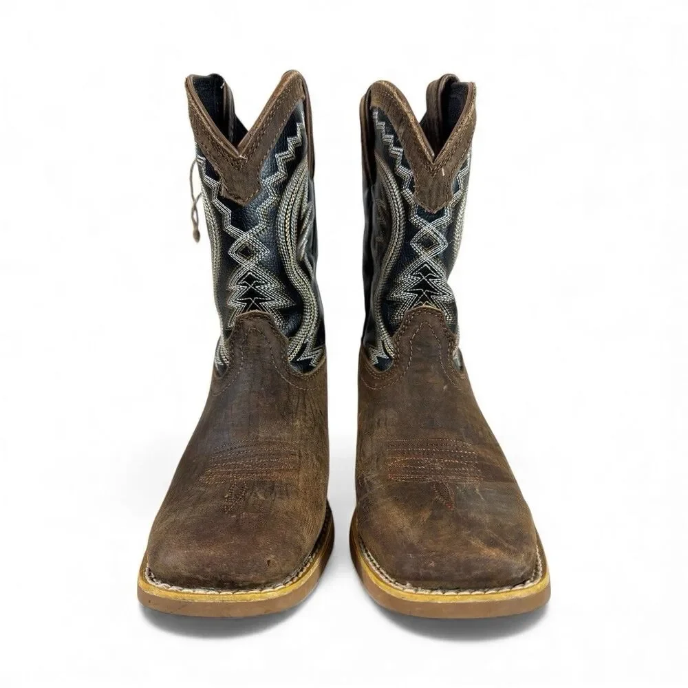 Kids Brown and Black Western Cowboy Boots